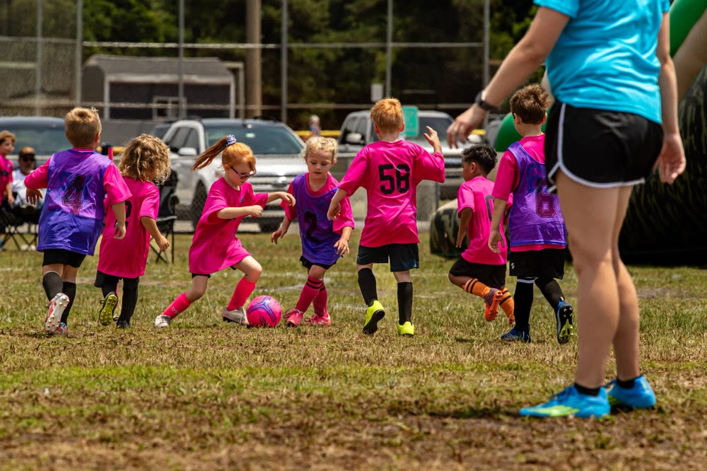 Falcons United REC players in a game